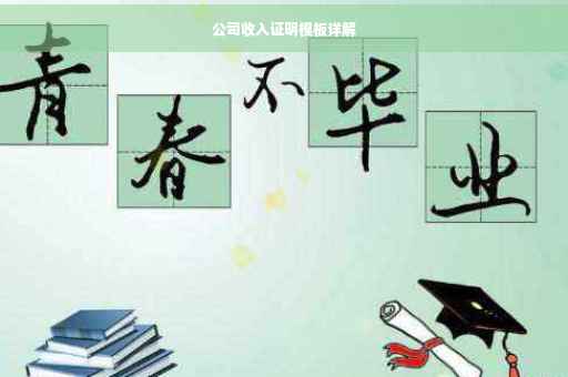 公司收入证明模板详解