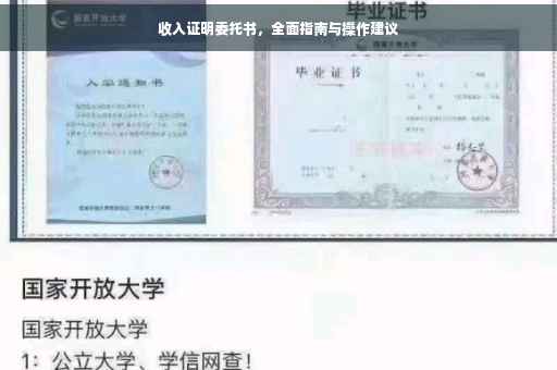 收入证明委托书，全面指南与操作建议
