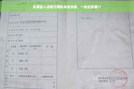 东营收入证明办理地点全攻略，一站式指南??