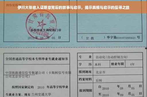 伊川大张收入证明章背后的故事与启示，揭示真相与启示的探寻之旅