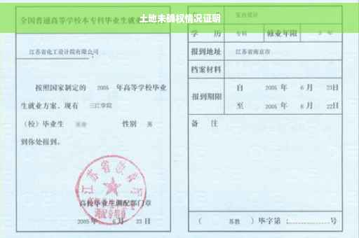 土地未确权情况证明