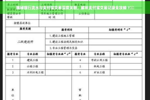揭秘银行流水与支付宝交易深度关联，解析支付宝交易记录全攻略 ?⚡️