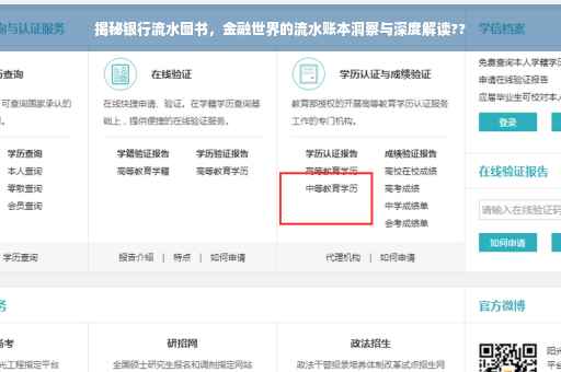 揭秘银行流水图书，金融世界的流水账本洞察与深度解读??