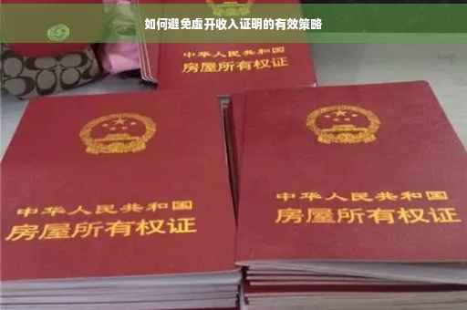 如何避免虚开收入证明的有效策略