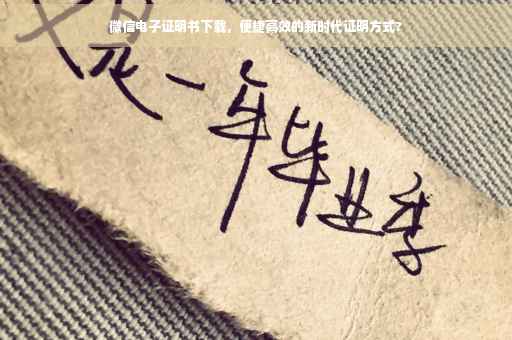 微信电子证明书下载，便捷高效的新时代证明方式?
