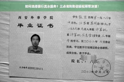 如何选择银行流水服务？三点准则助你轻松明智决策！