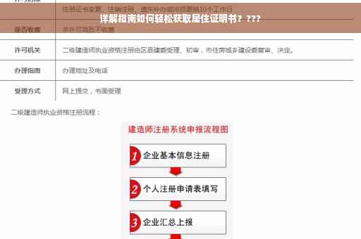 详解指南如何轻松获取居住证明书？???