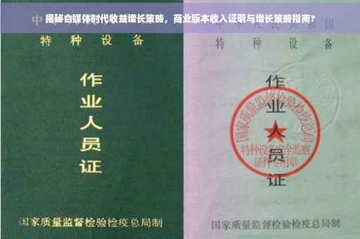 揭秘自媒体时代收益增长策略，商业版本收入证明与增长策略指南?