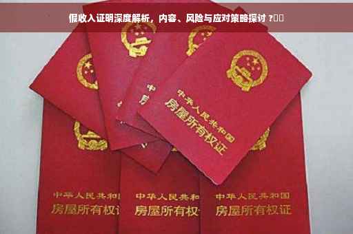假收入证明深度解析，内容、风险与应对策略探讨 ?⚡️