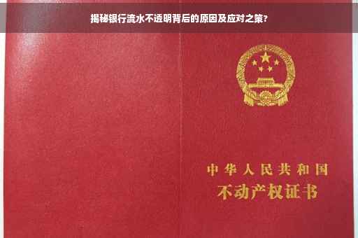 揭秘银行流水不透明背后的原因及应对之策?