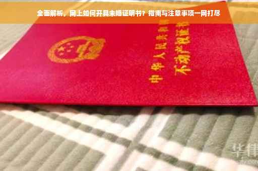 全面解析，网上如何开具未婚证明书？指南与注意事项一网打尽