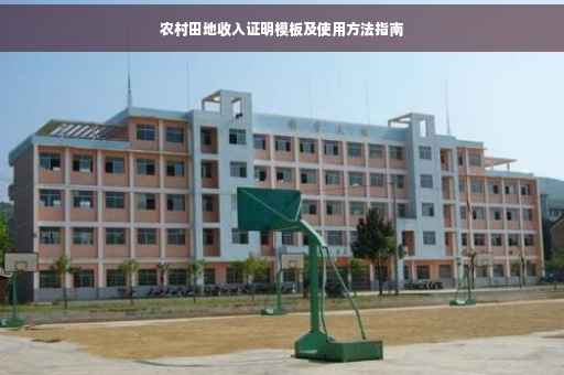 农村田地收入证明模板及使用方法指南