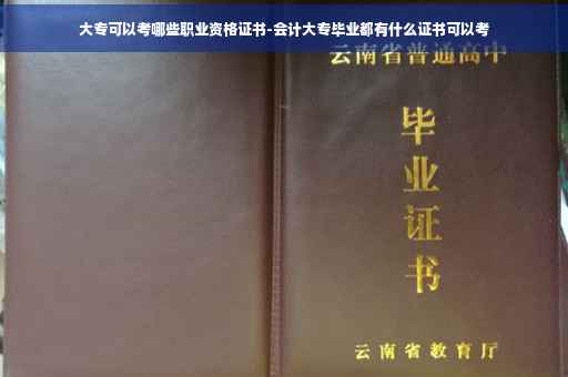 大专可以考哪些职业资格证书-会计大专毕业都有什么证书可以考