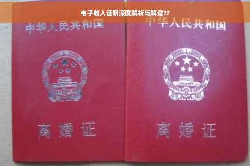 电子收入证明深度解析与解读??