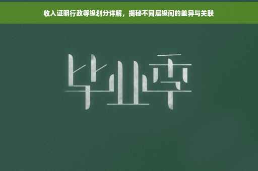 收入证明行政等级划分详解，揭秘不同层级间的差异与关联