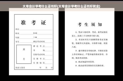 大专会计学考什么证书好(大专会计学考什么证书好就业)