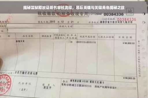揭秘监狱释放证明书审核流程，幕后英雄与关键角色揭秘之旅