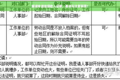 解读申请低保收入证明，要点与注意事项?