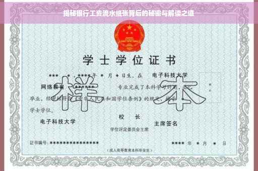 揭秘银行工资流水纸张背后的秘密与解读之道