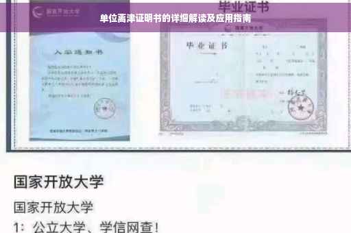 单位离津证明书的详细解读及应用指南