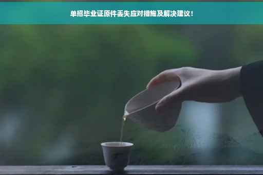 单招毕业证原件丢失应对措施及解决建议！