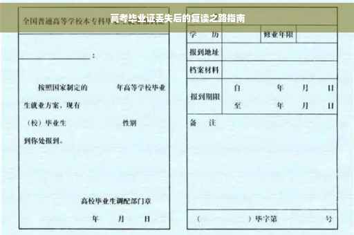 高考毕业证丢失后的复读之路指南