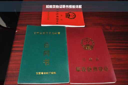 船舶货物证明书模板详解