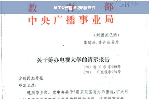 员工受伤情况说明报告书