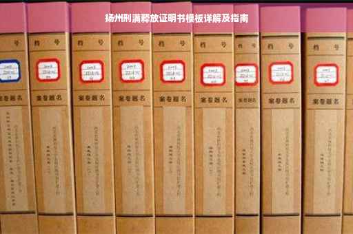扬州刑满释放证明书模板详解及指南