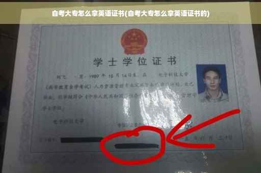 自考大专怎么拿英语证书(自考大专怎么拿英语证书的)