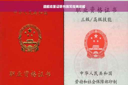 调解结果证明书撰写指南详解