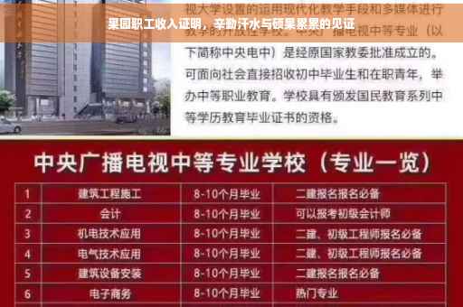 果园职工收入证明，辛勤汗水与硕果累累的见证