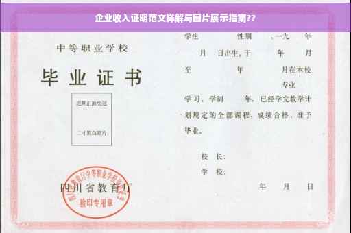 企业收入证明范文详解与图片展示指南??