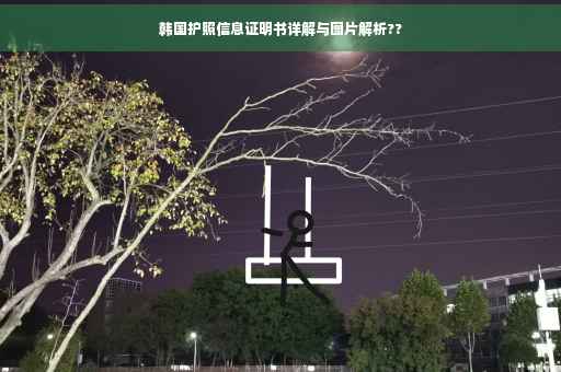韩国护照信息证明书详解与图片解析??
