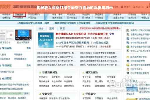 揭秘收入证明打印金额空白背后的真相与启示