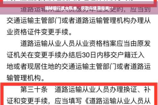 揭秘银行流水账单，获取与使用指南??