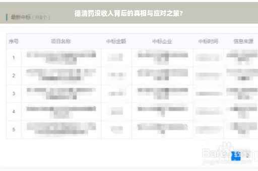 德清罚没收入背后的真相与应对之策?