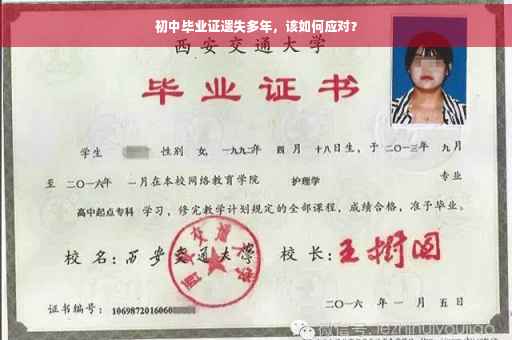 初中毕业证遗失多年，该如何应对？