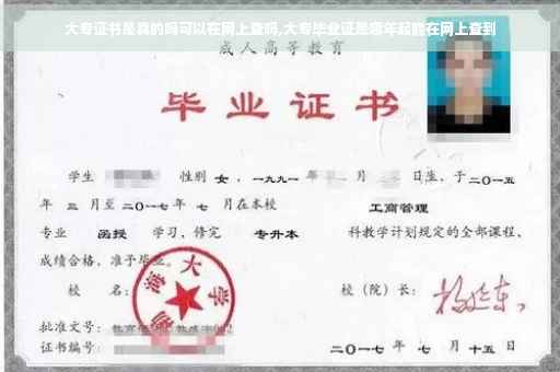 大专证书是真的吗可以在网上查吗,大专毕业证是哪年起能在网上查到