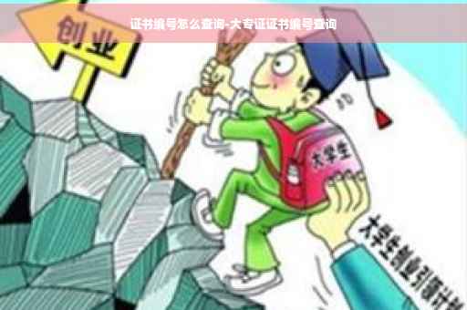 证书编号怎么查询-大专证证书编号查询
