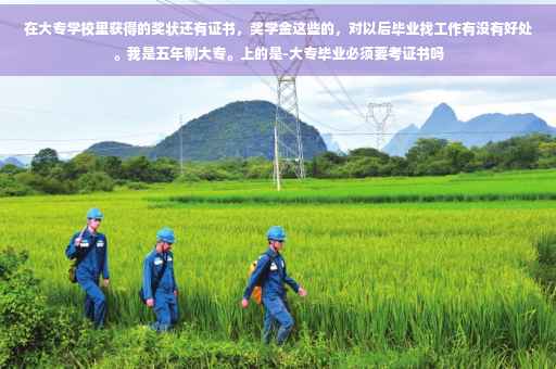 在大专学校里获得的奖状还有证书，奖学金这些的，对以后毕业找工作有没有好处。我是五年制大专。上的是-大专毕业必须要考证书吗