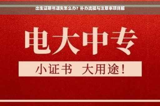出生证明书遗失怎么办？补办流程与注意事项详解