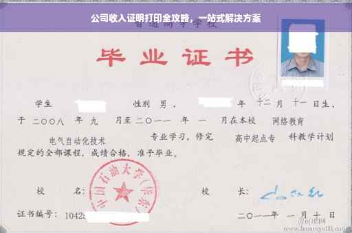 公司收入证明打印全攻略，一站式解决方案