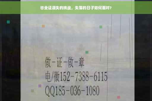 毕业证遗失的挑战，失落的日子如何面对?