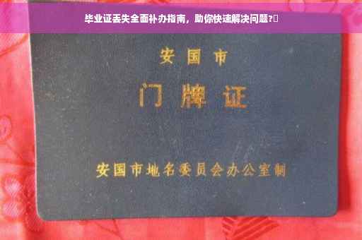 毕业证丢失全面补办指南，助你快速解决问题?✨