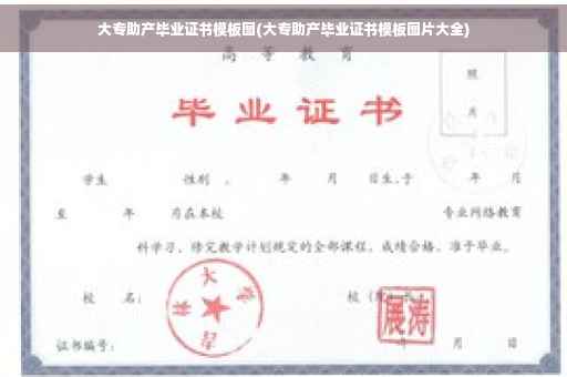 大专助产毕业证书模板图(大专助产毕业证书模板图片大全)