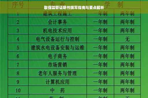取保监管证明书撰写指南与要点解析