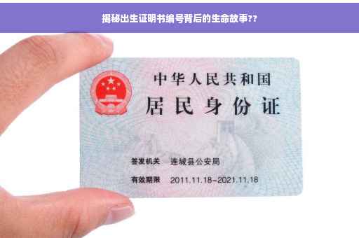 揭秘出生证明书编号背后的生命故事??
