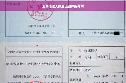 北京低收入家庭证明详解指南