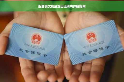 船舶英文现金支出证明书详解指南